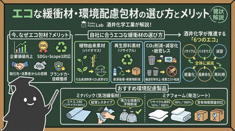 エコな緩衝材おすすめ解説まとめ画像